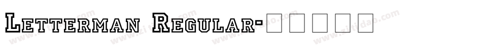 Letterman Regular字体转换